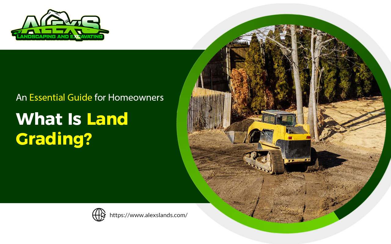 Land grading before starting a construction project.